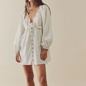 Free People Summer Struttin’ Dress Black NWT